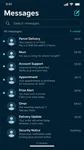 Thumbnail: A simulated phone inbox mixes routine messages with suspicious delivery, prize and account alerts.