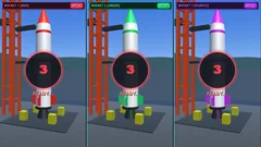 Thumbnail: Three rocket launch lanes display the same large countdown number.