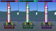 Thumbnail: Three colored rocket lanes with separate A, B and C join prompts.