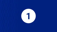 Thumbnail: A white countdown circle containing the number one on a blue patterned background.