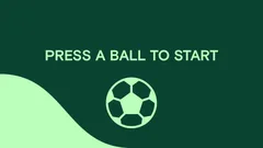 Thumbnail: Reaction-game standby interface with a large ball icon and the instruction to press a ball to start.