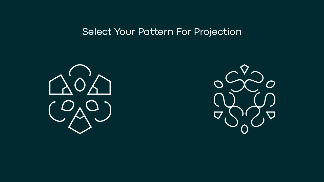 Complete companion native neutral view for choosing a projection pattern.
