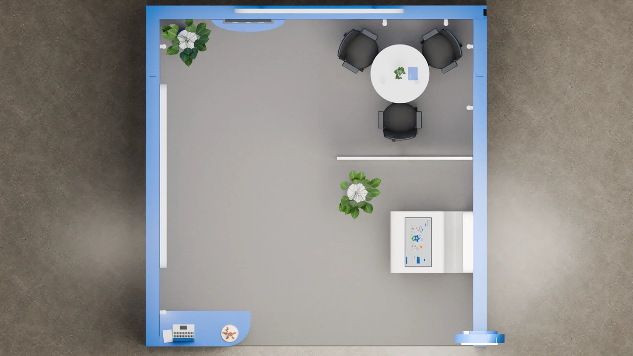 The top view completes option B2 and makes its supplied layout easy to compare with B1.