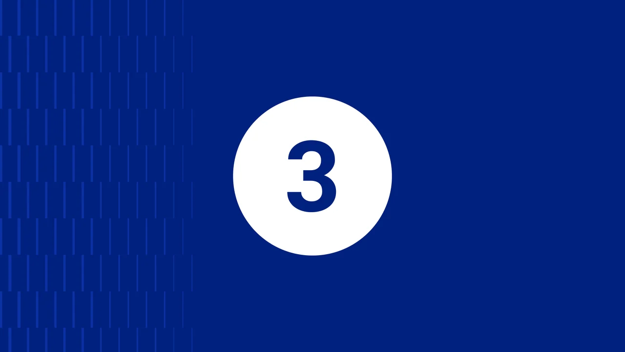 Blue memory-game interface. The three-count opening state before the memory challenge.