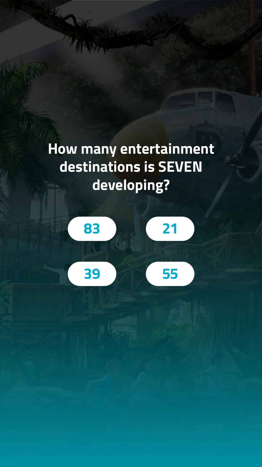 A cyan image treatment separates the destinations question while retaining the four-answer layout. English source version.