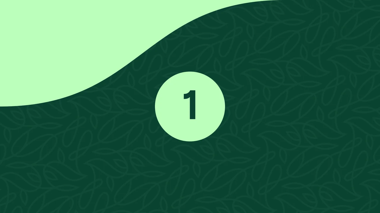 Green score-lock screen with a large 1 at its center.